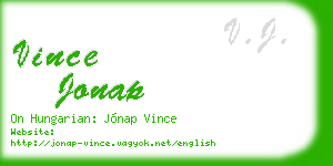 vince jonap business card
